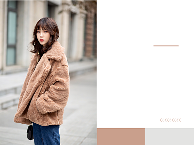 冬季穿搭时尚简约横版配图背景