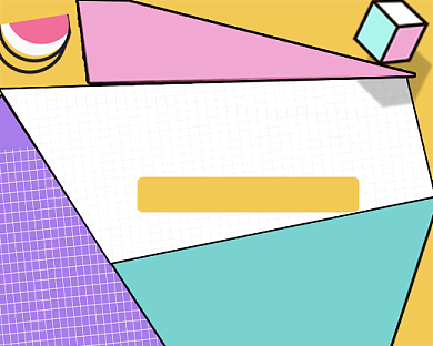 潮流穿搭孟菲斯时尚小程序封面背景