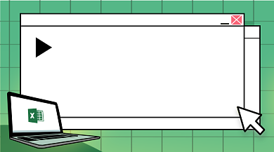 绿色Excel扁平教育培训课程封面背景