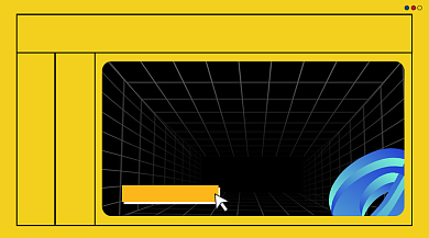 黄色平面排版设计教程课程封面背景