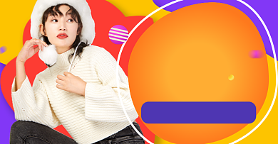 暖冬毛衣保暖服饰促销海报背景