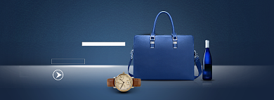 高档简约商务男包黑色背景海报背景