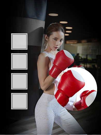 运动健身类淘宝直通车拳套主图背景