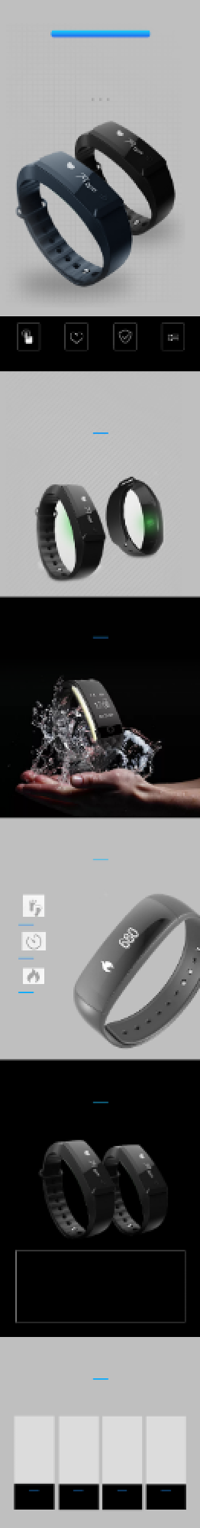 蓝牙电子数码运动智能手环淘宝电商详情页背景