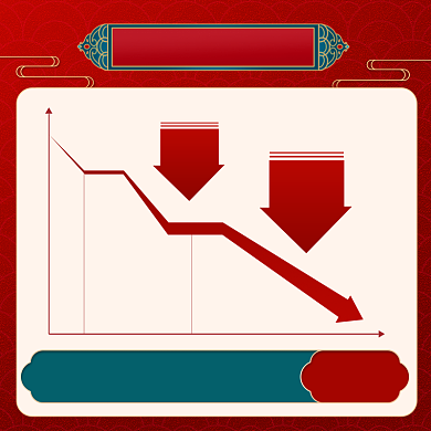 过年不打烊复古红色价格曲线主图直通车背景