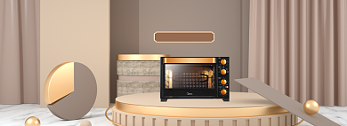 双11家电专场C4D氛围海报促销banner背景