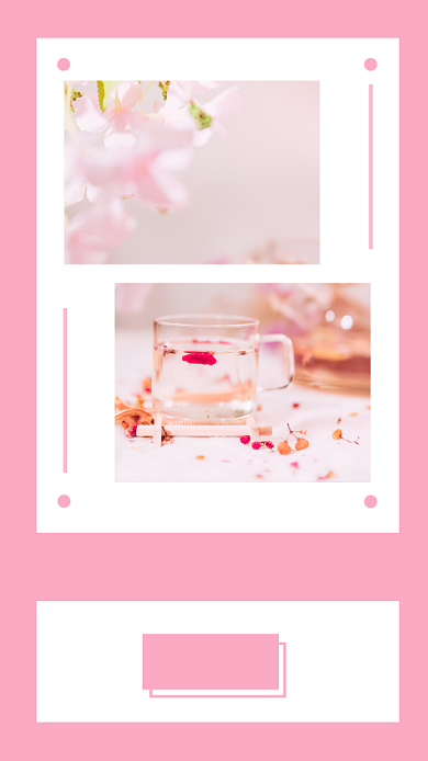 舒适平和粉色小清新竖版配图背景
