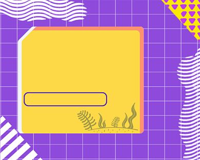 紫色孟菲斯简约平面设计经验小程序封面背景