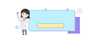 女性健康简约插画公众号logo背景