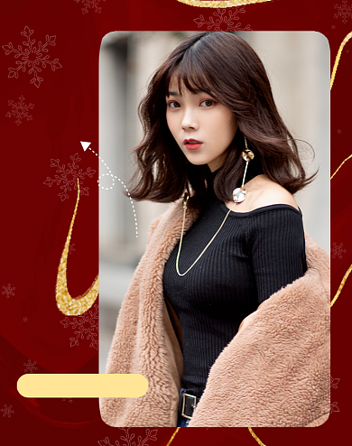 鎏金圣诞节女装上新海报背景