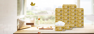 简约家居风格淘宝纸巾海报模板背景