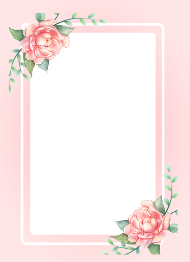 感谢信梦幻简约粉色花朵感恩父母信纸背景