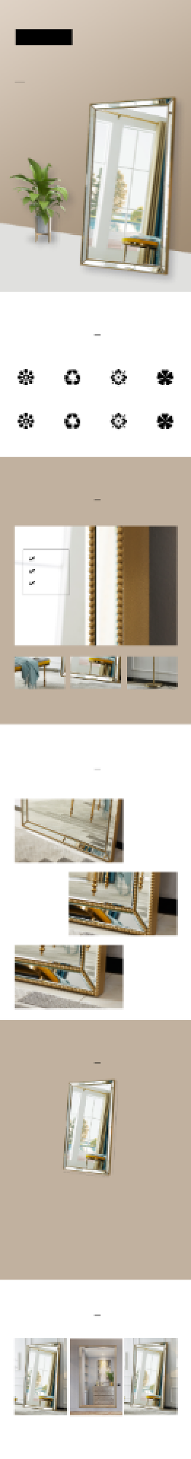 穿衣镜全身镜日用家居详情页背景