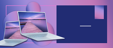 简约渐变企业科技新品展览公众号封面背景