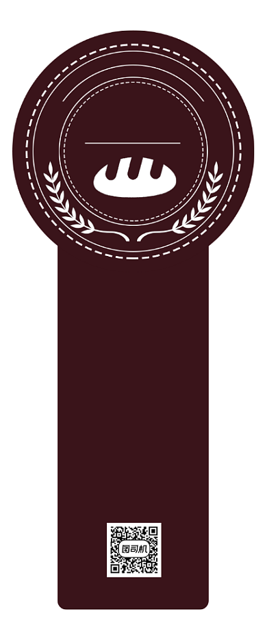 面包烘焙蛋糕棕色食品标签不干胶背景