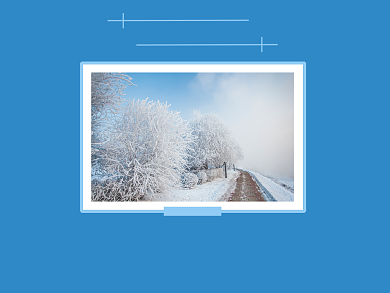 最美人间十二月天雪景横版配图背景