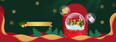 圣诞节美妆护肤品香水卡通海报banner背景