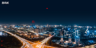 房地产宣传城市夜景摄影图展板背景