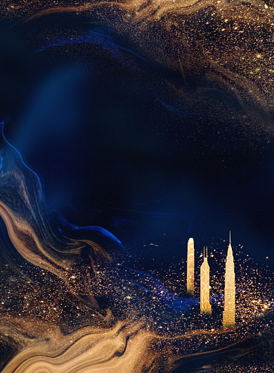 邀请函鎏金创意高端企业年会盛典海报背景