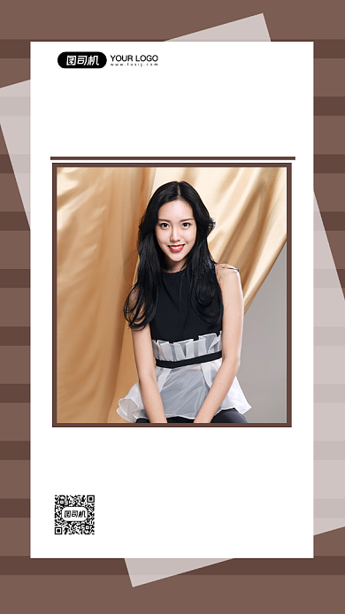 白色简约主持人招聘摄影手机海报背景