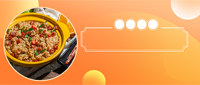 美食拌饭煲仔饭促销公众号首图背景
