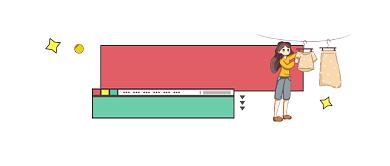 生活小妙招简约插画公众号logo背景