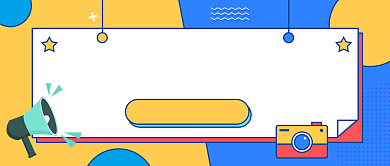 扁平几何孟菲斯旅游攻略公众号首图背景