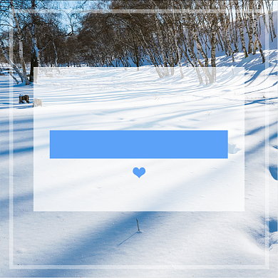 文艺清新你好冬天问候语方形配图背景