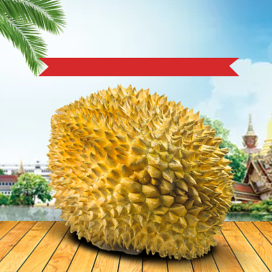 水果自然风鲜果榴莲电商主图背景