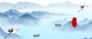 大寒节气淡蓝色公众号首图背景