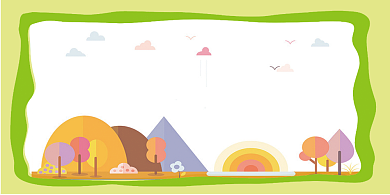 公益提醒可爱卡通扁平温馨提示卡背景