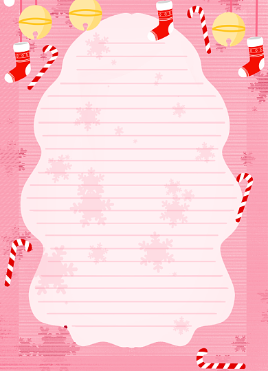 圣诞节日祝福卡通手绘彩色信纸背景