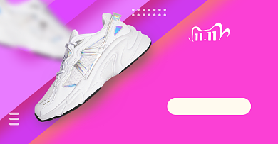 冬季新品鞋子预售横版海报背景