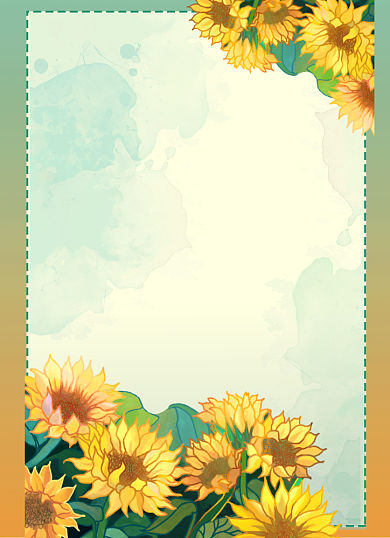 感谢父母复古文艺温暖向日葵感恩节信纸背景