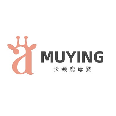 长颈鹿母婴字母A婴儿LOGO