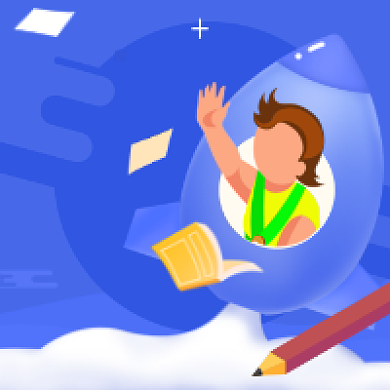 暑假开课啦卡通插画公众号次图背景