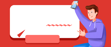 红色卡通手绘招聘大神人才公众号首图背景