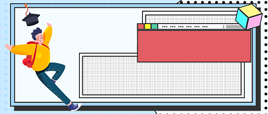 英语四六级习题手绘卡通公众号首图背景