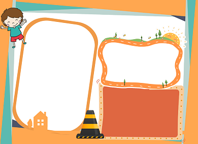 爱路护路黄色小报手抄报背景