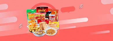 电商淘宝零食饼干薯片海报促销模板背景