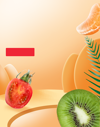 简约小清新水果生鲜直播海报农产品助农直播海报背景