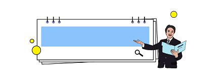 会计考试服务商务插画公众号logo背景