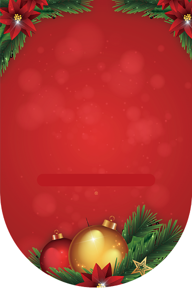 圣诞欢乐购喜庆大气时尚促销大促吊旗背景