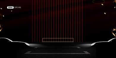 车位黑色鎏金珍藏车位限时抢购展板背景
