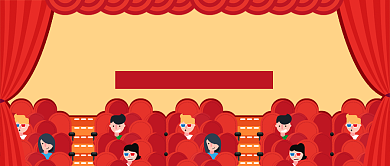 红色新年贺岁电影公众号首图背景