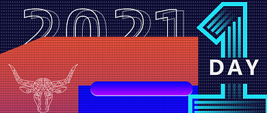 炫彩渐变牛年倒计时公众号首图背景