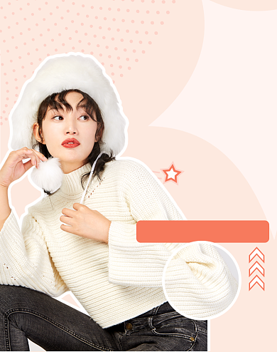 女装粉色小清新拼接电商竖版海报背景