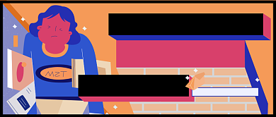 扁平卡通插画打工人就业宝典公众号首图背景