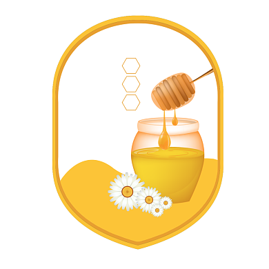 蜂蜜黄色简约食品标签不干胶背景