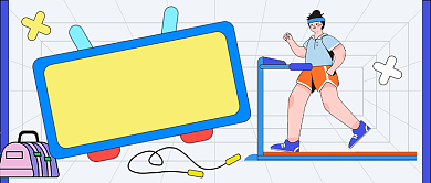 高效减脂健美操卡通公众号首图背景